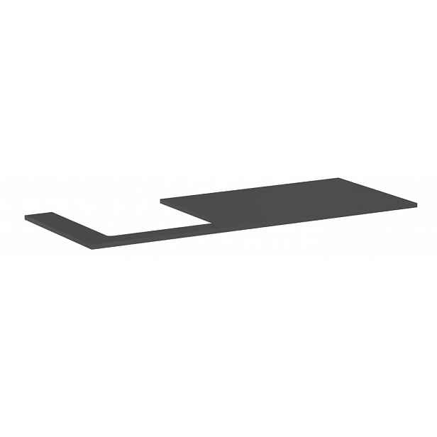 Hansgrohe Xilesa E - Deska pod umyvadlo, 138x55 cm, výřez vlevo, matná šedá 54272760