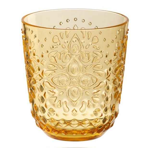 Meruňková plastová sklenička Aqua Apricot - Ø 9*10cm / 450ml J-Line by Jolipa