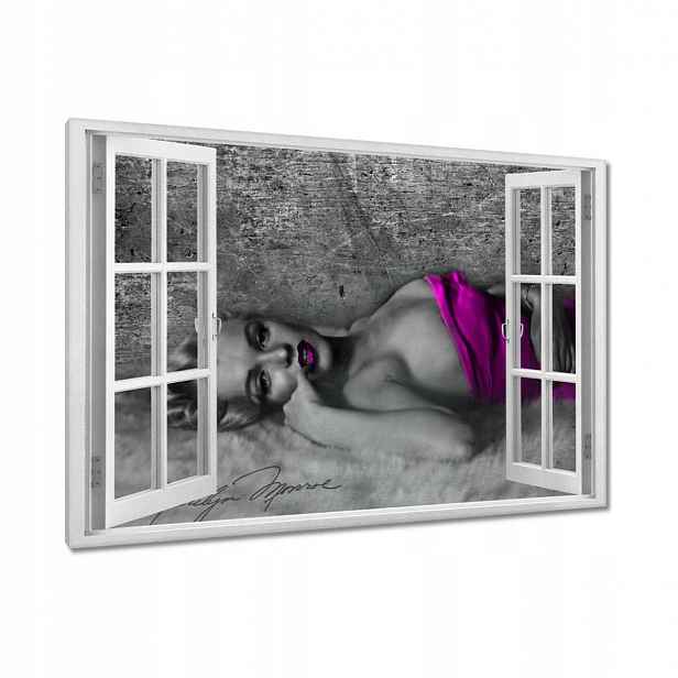Obrazy 120x80 Růžová Marilyn Monroe