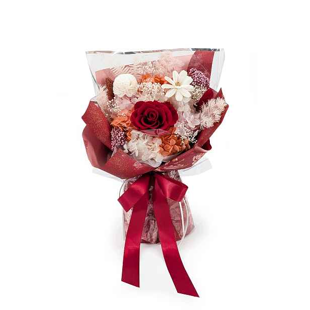 Prémiová kytice v krabičce Evergive A Lasting Gesture Red Blush