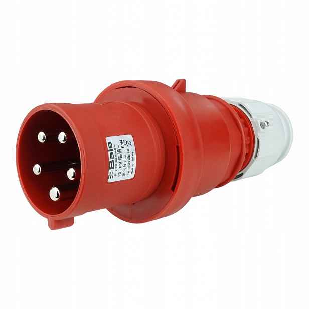 Přenosná přímá zástrčka 63A 5P 400V IP44 Multi-grip Ecr Bals