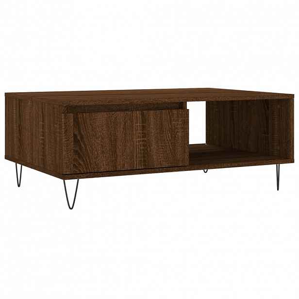 vidaXL Konferenční stolek hnědý dub 90 x 60 x 35 cm kompozitní dřevo