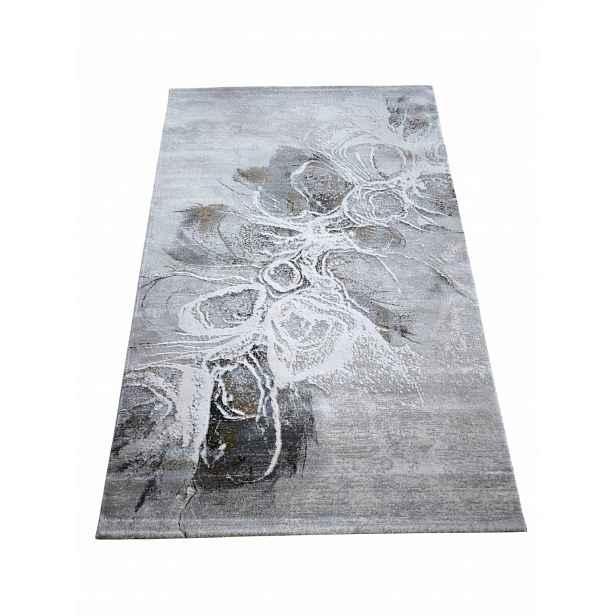 Koberec do obývacího pokoje 160 x 230 cm, loftový vzor s plyšovými štětinami, kvalita