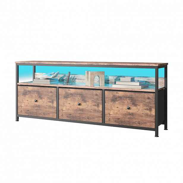 SHOPENTRA NÍZKÝ NÁSTAVEC 137 cm s RGB osvětlením, ovládáním aplikací a retro designem