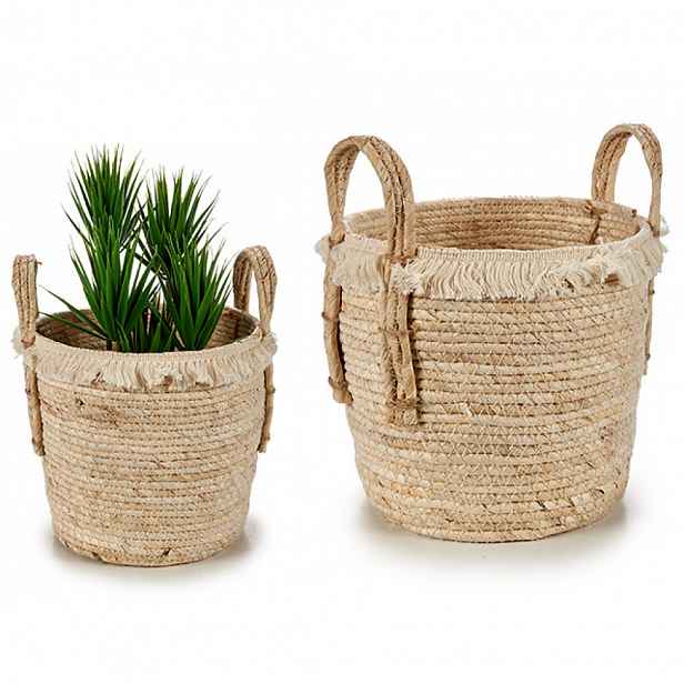 Slaměný kulatý obal na květináč STRAW