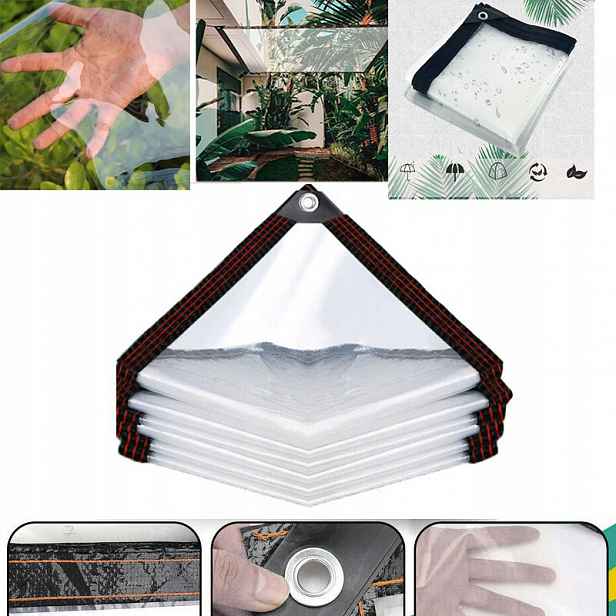 Průhledná Zahradní Terasová Plachta Voděodolná S Anti-uv Oky 3X4 M