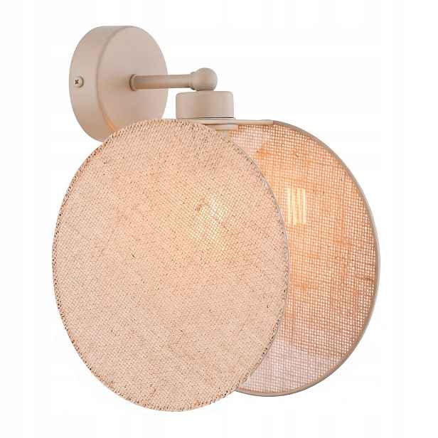 Emibig nástěnná lampa motif japandi mokka ratanová 1x e27 15w