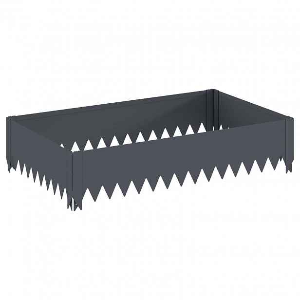 vidaXL Okraj trávníku 100 x 60 x 20 cm Ocel Antracitová