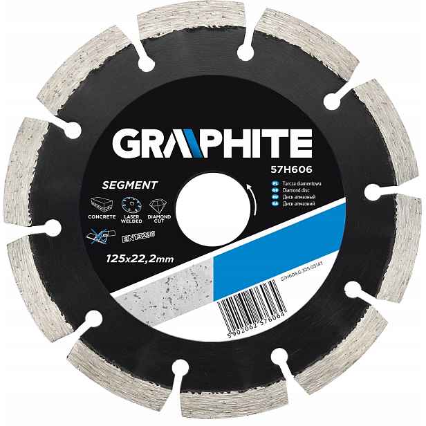 Graphite Diamantový kotouč 125 x 22.2 mm, segment 57H606