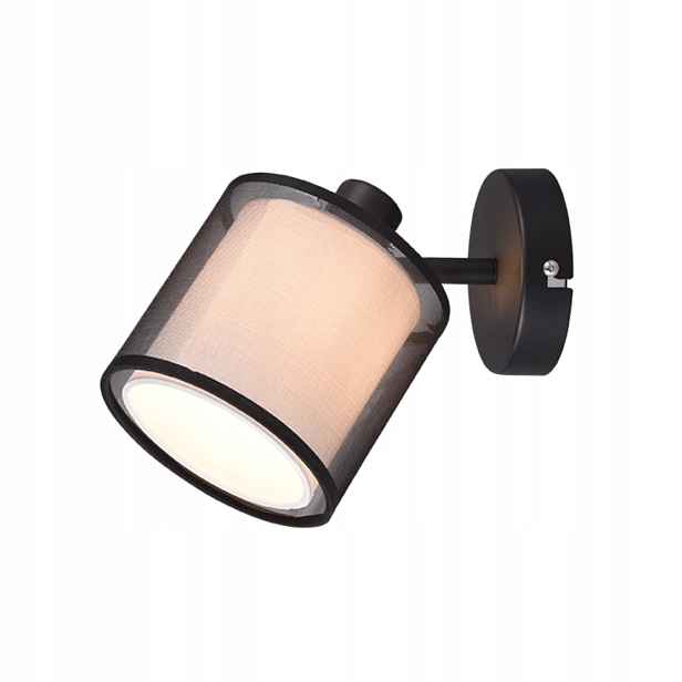 Trio Nástěnný reflektor Burton černý E14 28W s regulací jasu IP20