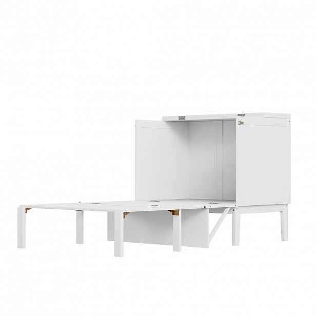 CHICFURN SKLÁPĚCÍ POSTEL 90/200 cm v bílé barvě
