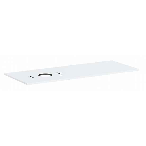 Hansgrohe Xilesa E - Deska pod umyvadlo, 138x55 cm, výřez vlevo, matná bílá 54278700