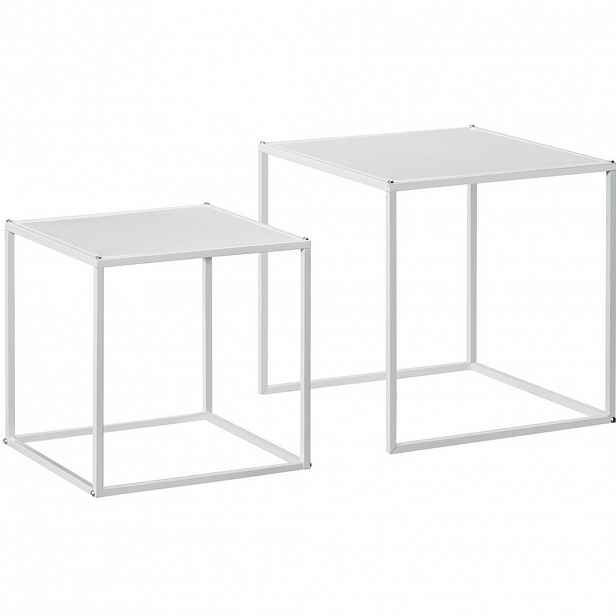 Modfu SADA konferenčních stolků z oceli 40x40x40/35x35x35 cm bílá, 2dílná, variabilní uspořádání, moderní design