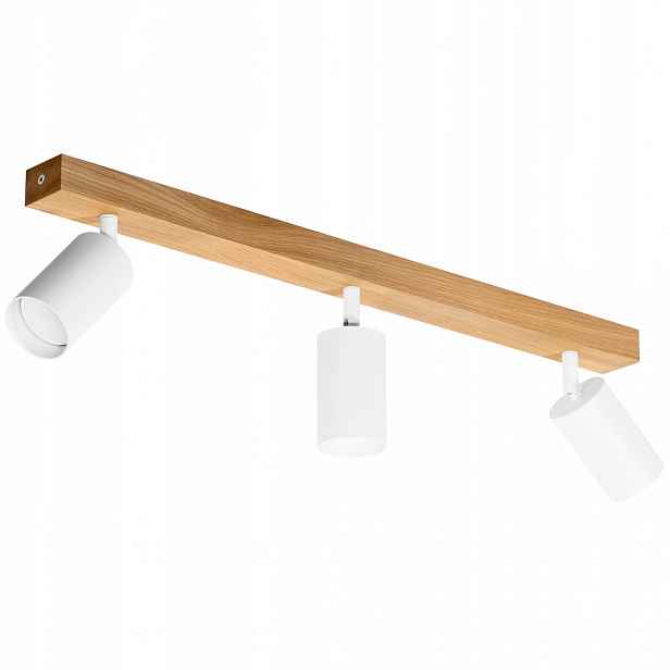 Spot Led Stropní svítidlo Dubová Modern 60 cm GU10 Bílá Pohyblivá Nástěnný