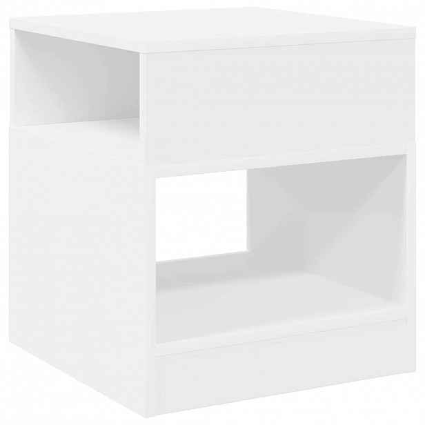 vidaXL Odkládací stolek Bílá 40,5 x 40 x 45 cm Kompozitní dřevo