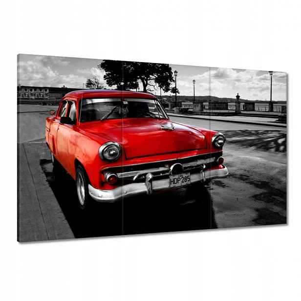 Obrazy 120x80 Kubánské červené auto