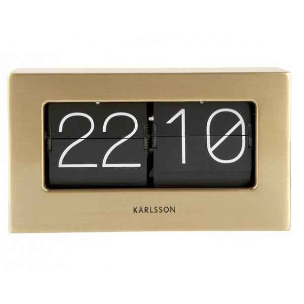 Designové stolní překlápěcí hodiny 5620GD Karlsson 21cm