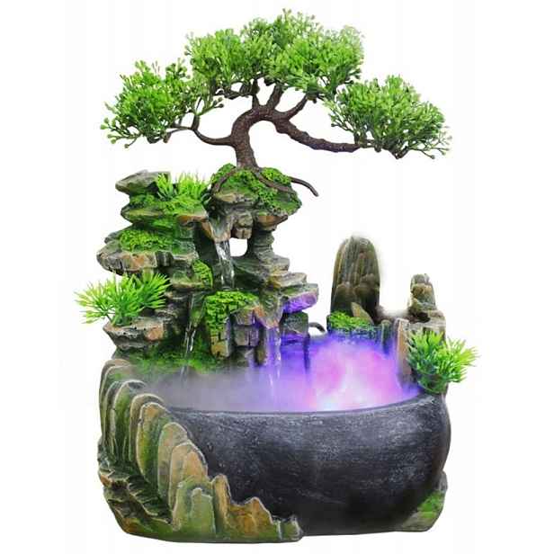 Fontána Domácí Pokojová Lampa Atomizér Zvlhčovač Bonsai Mlha Dekor