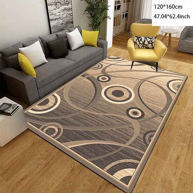 TEMU 1ks moderní koberec do obývacího pokoje, abstraktní geometrický nordický styl, měkký koberec, 1.2cm tlustý houbařský koberec, nízká vrstva, lze
