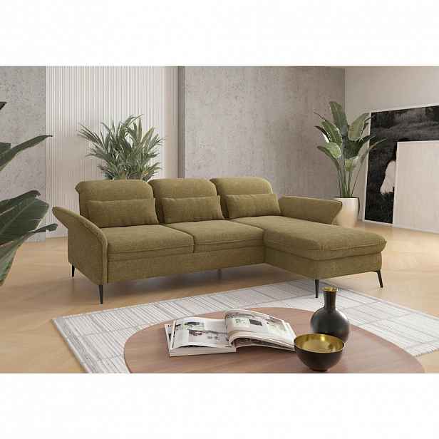 Sit & More ROHOVÁ SEDAČKA, textil, olivově zelená