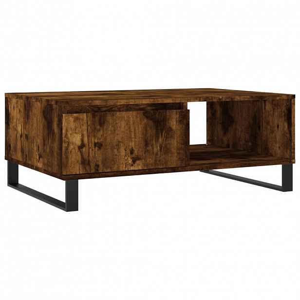 vidaXL Konferenční stolek kouřový dub 90 x 60 x 35 cm kompozitní dřevo