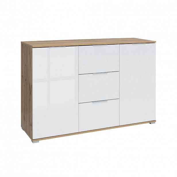 Petits-meubles SIDEBOARD Selma Bílá a dřevo