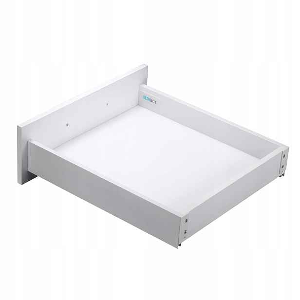 Šuplík Slimbox 500 (střední), push to open, bílá, maximální zatížení 45 kg