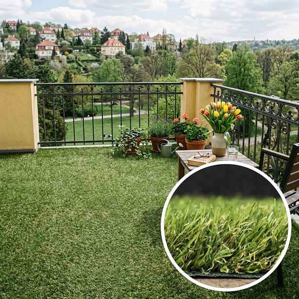Umělá tráva Botanic, na míru, šíře 2m,4m, zelená, Europe Grass