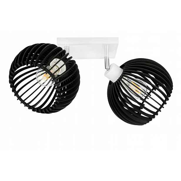 Lampa stropní svítidlo stropní pohyblivý lustr Loft stínidlo koule 36 Dřevo na 2x E27