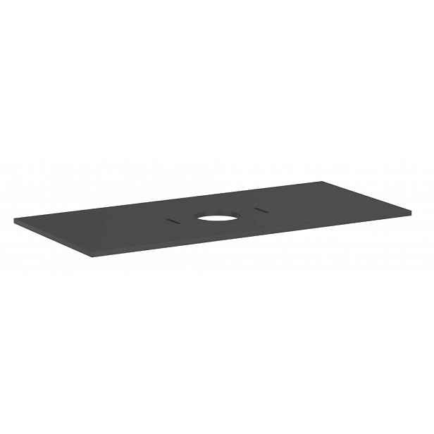 Hansgrohe Xilesa E - Deska pod umyvadlo, 118x55 cm, výřez uprostřed, matná šedá 54277760