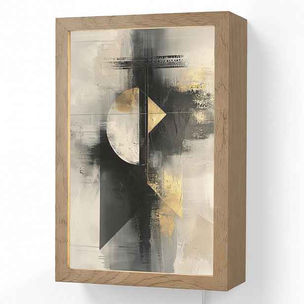 OnlyWow NÁSTĚNNÁ LAMPA Abstraktní - černá - barva - moderní 20x30 cm