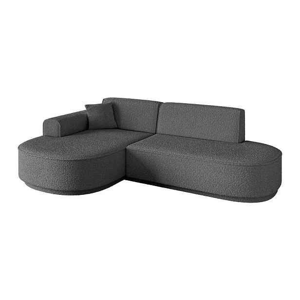 ALTDECOR ROHOVÁ SEDAČKA s otomanem, levá MARI-L1-v3 243x171x83 Šedá Buklé
