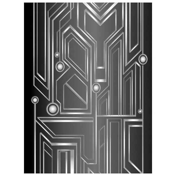 Fototapeta Geometrické linie abstrakce šedá kov 206x275 lepidlo