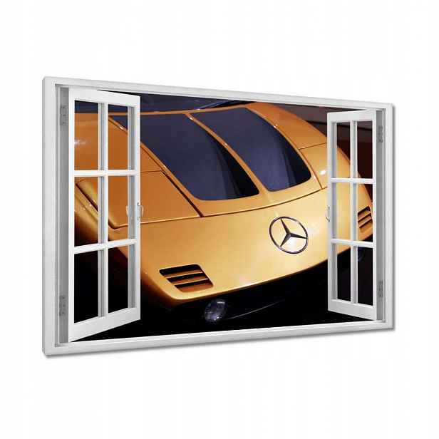Obrazy 90x60 Žlutý Sportovní Mercedes