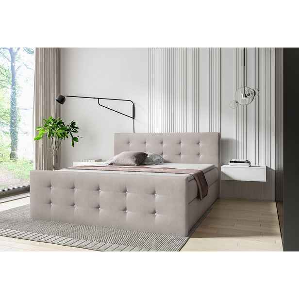 Postel SCARLETT - 120x200, béžová + topper ZDARMA