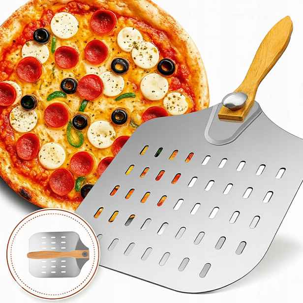 Skládací Lopata Na Pizzu Chleba Plechová Zásuvka Nerezová Podnoska 62 cm x 30,5 cm