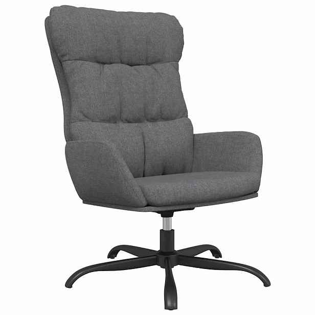 vidaXL Relaxační křeslo světle šedé textil