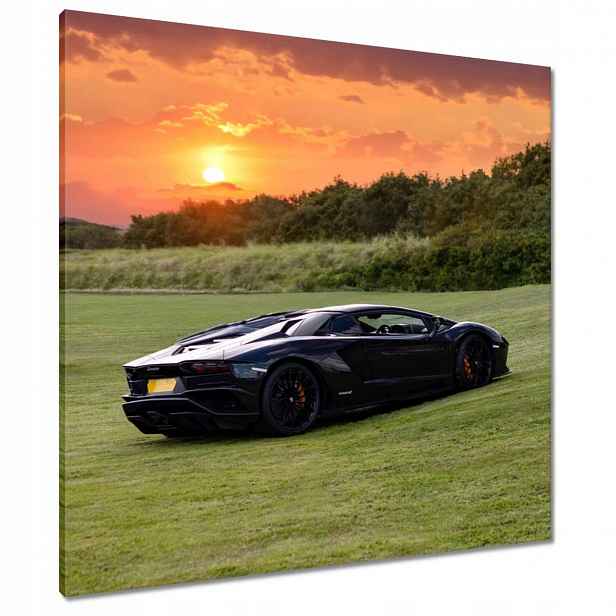 Obrazy 80x80 Černé sportovní auto
