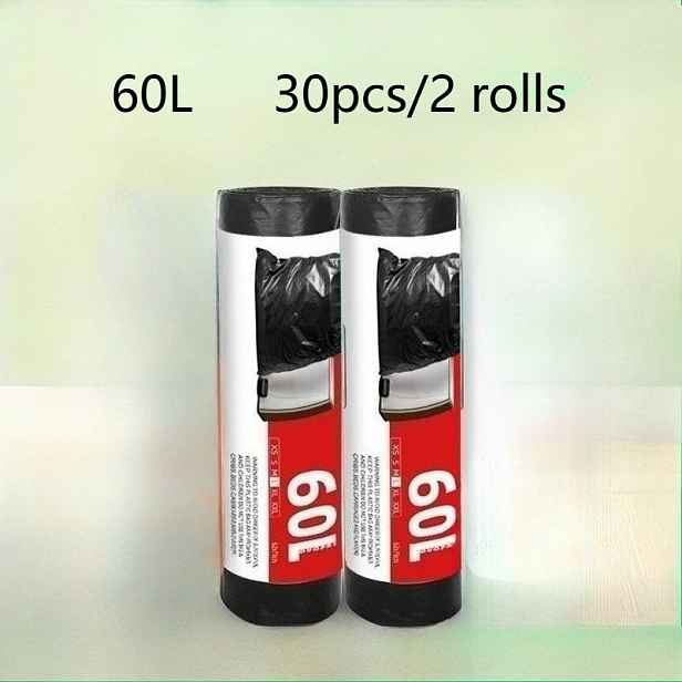 TEMU 100L/ 60L/ 30L zesílené velkokapacitní pytle na odpadky, vhodné do kuchyní, hotelů, na dvory a do míst, kde se sbírají, jako přenosné pytle na