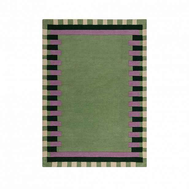 Flair Rugs VLNĚNÝ KOBEREC, 200/290 cm zelená, fialová