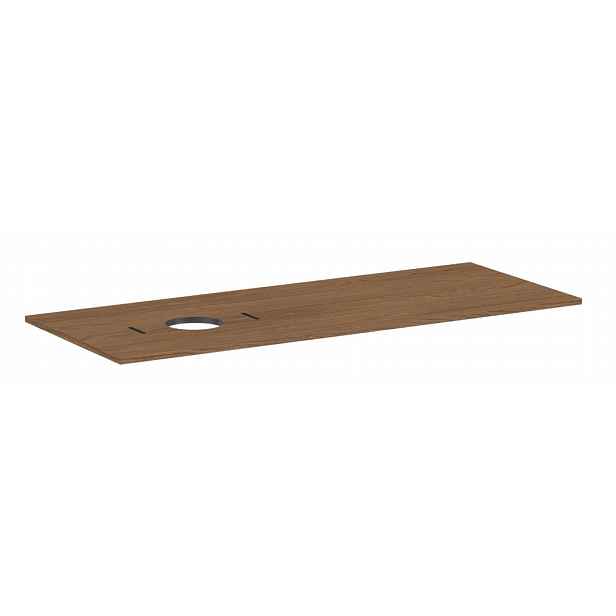 Hansgrohe Xilesa E - Deska pod umyvadlo, 138x55 cm, výřez vlevo, kašmírový dub 54278550