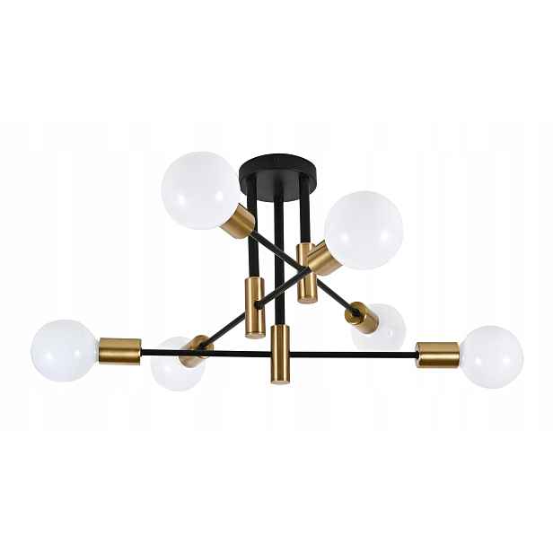 Lustr Závěsné Stropní Svítidlo Modern 6 černá zlatá lze Led