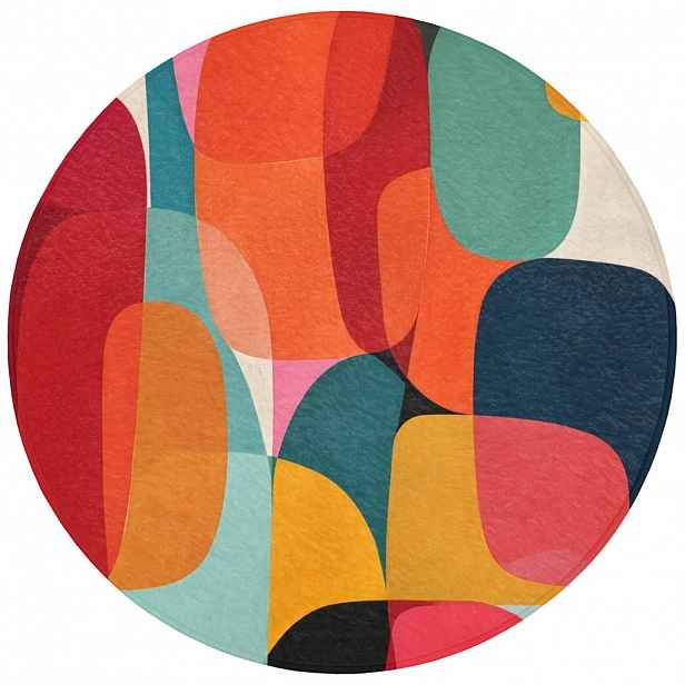 OnlyWow KOUPELNOVÁ PŘEDLOŽKA Tvary - barevné - abstraktní - letadla 70x70 cm