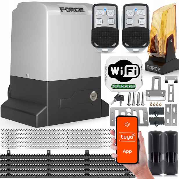 Set Pro Brány Force 2000 Kg Wifi 5x Lišta Lampa