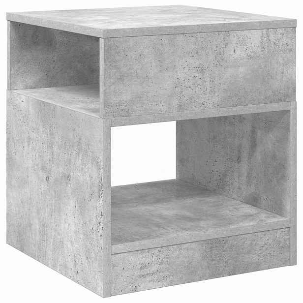 vidaXL Odkládací stolek Betonově šedá 40,5 x 40 x 45 cm