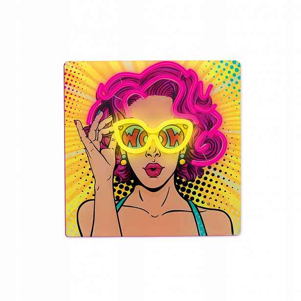 Neon Art Led Power Woman žluto fialová FLA02 Forever Light