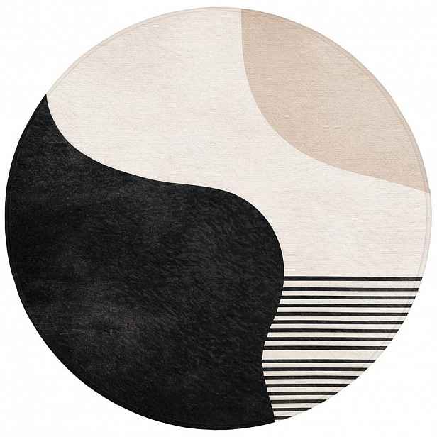 OnlyWow KOUPELNOVÁ PŘEDLOŽKA Abstraktní - Japonské - Béžové - Moderní 70x70 cm