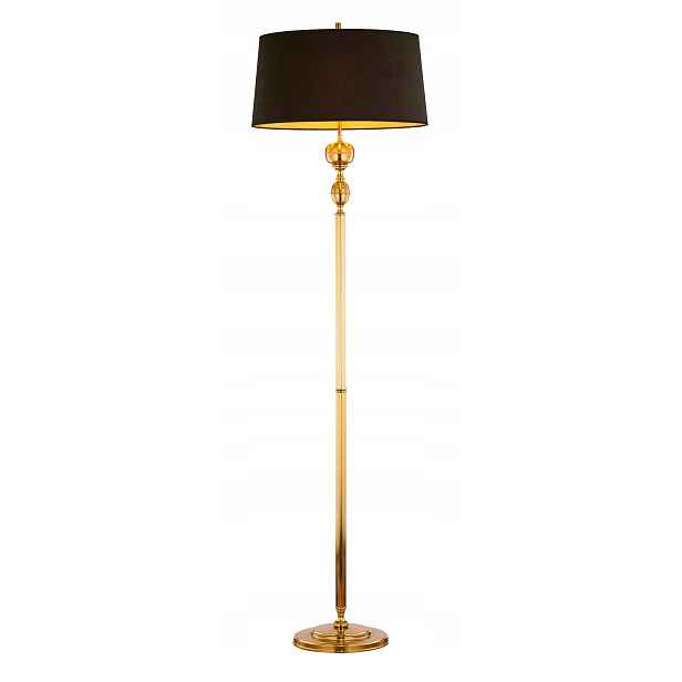 Podlahová lampa Batumi Zlatá Černá Stínidlo 3xE27 177 cm Stojací lampa Dům