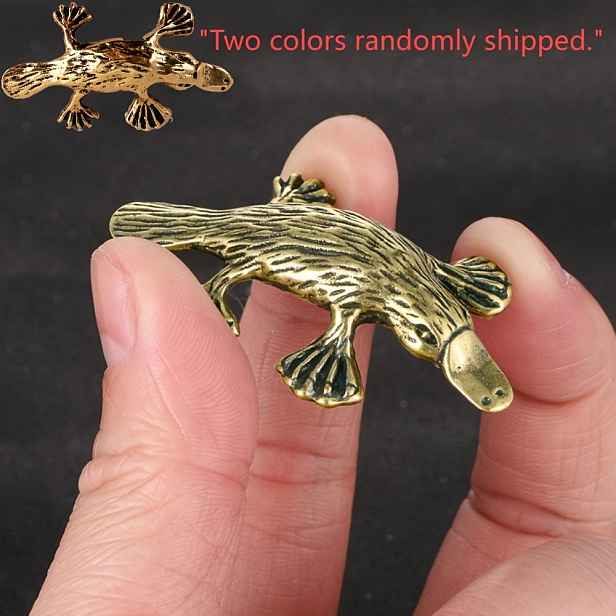 TEMU 1 ks Nový zlatý platypus Malý ornament - Vintage styl Vnitřní řemeslná sběratelská položka, Personalizovaný ručně vyráběný předmět, Individuální