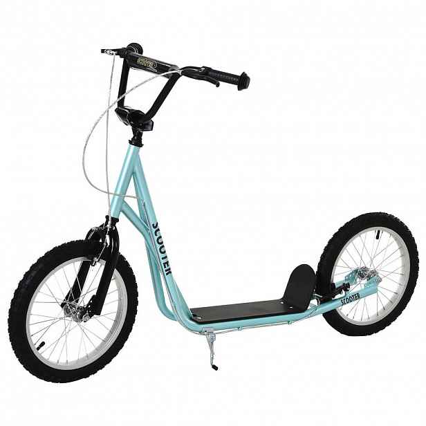 HOMCOM KOLOBĚŽKA Scooter Cityroller Dětská koloběžka s pneumatikami Nastavitelná Hliník Světle modrá